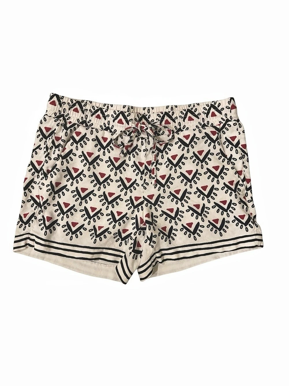 LOFT Geometric Linen Blend Shorts Size XS